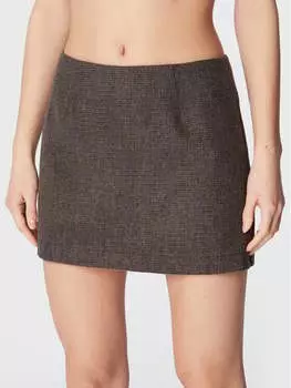 Мини-юбка стандартного кроя Herskind, коричневый