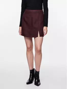 Мини-юбка стандартного кроя Pieces, красный