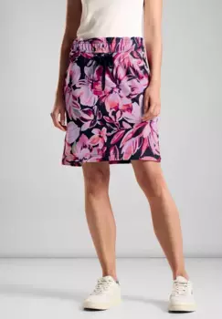 Мини-юбка STREET ONE с цветочным узором, цвет Magnolia Pink