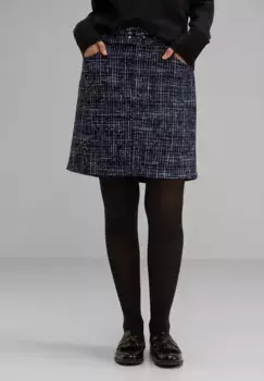 Мини-юбка STREET ONE "Style Maja Boucl", синий