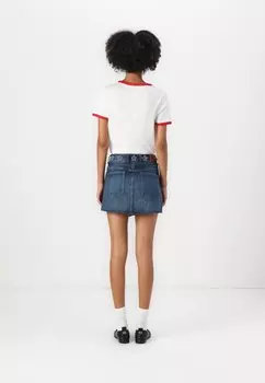 Мини-юбка STUDDED MINI SKIRT Tommy Jeans, синий деним