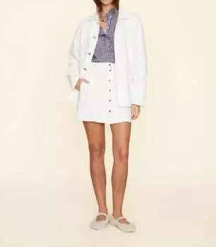 Мини-юбка Sydelle белого цвета XIRENA