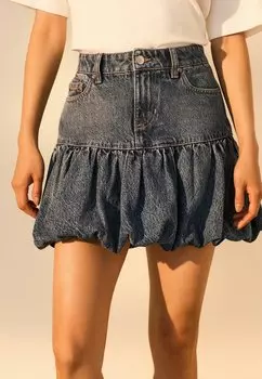 Мини-юбка TALL FIT - A-line skirt Next, синий