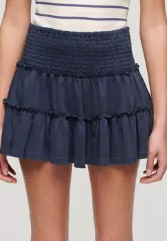Мини-юбка TIERED Superdry, синий