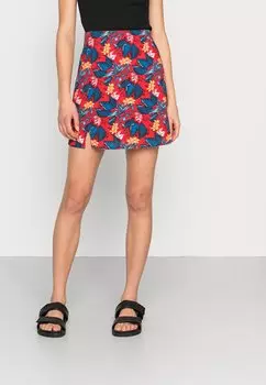 Мини-юбка TJW PRINTED MINI SLIT SKIRT Tommy Jeans, красный