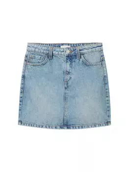 Мини-юбка TOM TAILOR, джинсы с 5 карманами, джинсовый