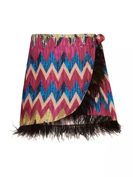 Мини-юбка TOOCHE Mini La Plume, розовый