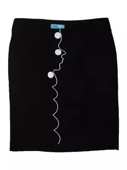 Мини-юбка TOOCHE Mini Picasso, черный