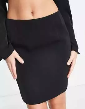 Мини-юбка трапециевидного силуэта черного цвета Frolic The Frolic