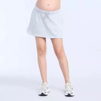 Мини-юбка-трапеция для беременных, застегивающаяся на пуговицы Motherhood, серый