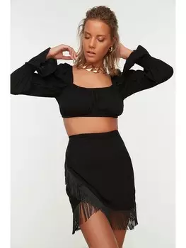 Мини-юбка trendyol, черный