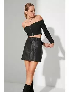 Мини-юбка trendyol, черный