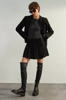 Мини-юбка Trendyol из высококачественной ткани, черный