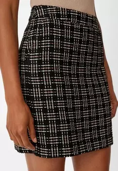 Мини-юбка TWEED comma, цвет Mottled Black