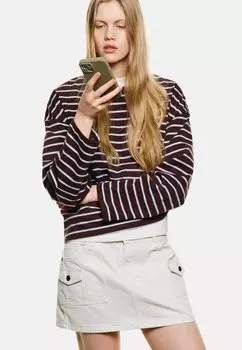 Мини-юбка UTILITY Bershka, белый