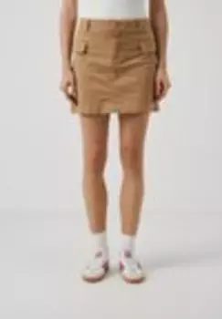 Мини-юбка UTILITY SKIRT Gap, коричневый