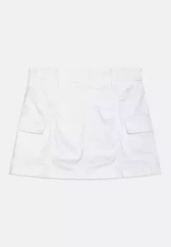 Мини-юбка Utility Skort Abercrombie & Fitch, ярко-белая