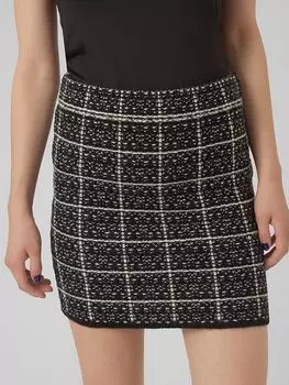 Мини-юбка Vero Moda, черный/белый