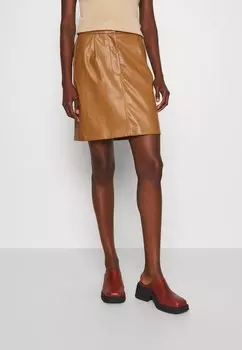 Мини-юбка VILA Tall VILINE SHORT COADED SKIRT, цвет toasted coconut