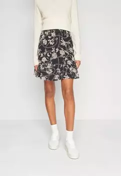 Мини-юбка VILA VISIA FALIA SKIRT, черный