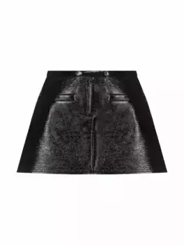 Мини-юбка Vinyl Courreges, черный