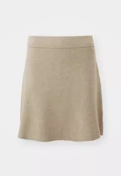 Мини-юбка VMGOLD SKATER SKIRT Vero Moda, серо-коричневый