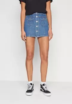 Мини-юбка VMKYLA SHORT DENIM SKIRT Vero Moda, цвет medium blue denim