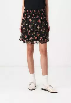 Мини-юбка VMSMILLA SMOCK SHORT SKIRT Vero Moda, черный