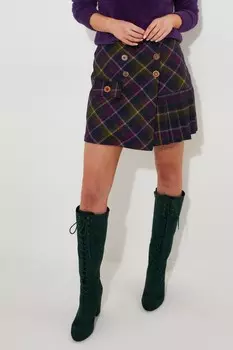 Мини юбка в клетку Heritage Joe Browns, фиолетовый