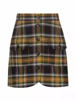 Мини-юбка в клетку Kenzo, мультиколор