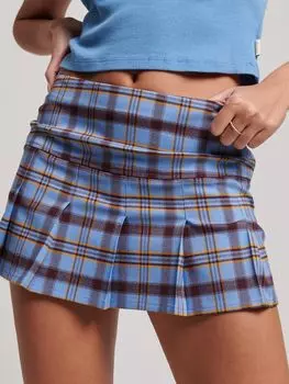 Мини-юбка в клетку Superdry, синий
