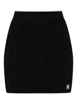 Мини-юбка в рубчик AMIRI, черный