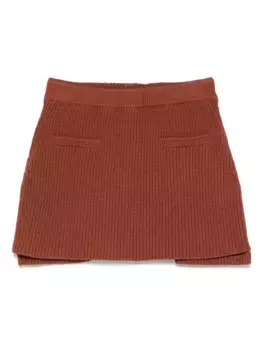 Мини-юбка в рубчик Aya Muse, коричневый