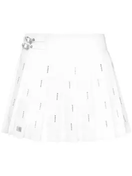 Мини-юбка в складку Philipp Plein, белый
