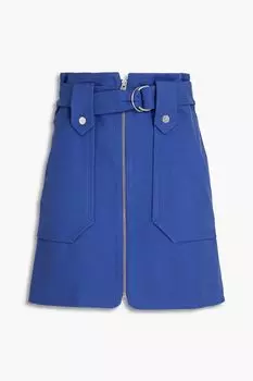 Мини-юбка Walter из эластичного хлопка с поясом BA&SH, синий