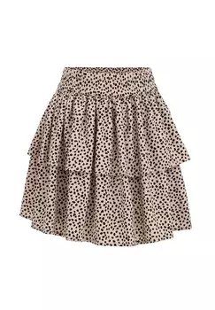 Мини-юбка WE Fashion, бежевый