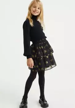 Мини-юбка WE Fashion, черный