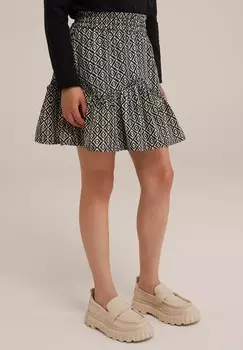 Мини-юбка WE Fashion, черный