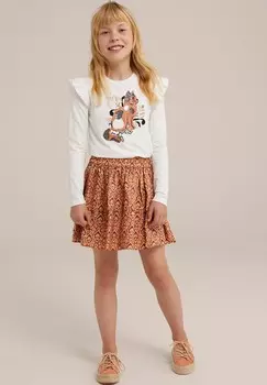 Мини-юбка WE Fashion, светло-коричневый