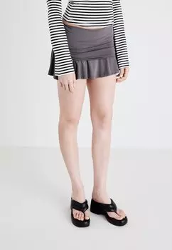 Мини-юбка Weekday, темно-серый