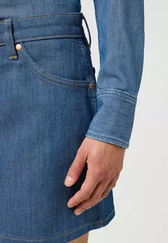 Мини-юбка Wrangler, синий деним