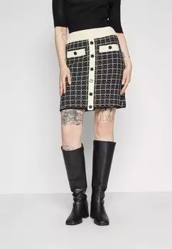 Мини-юбка Yaslivia Short Skirt YAS, цвет blackpattern/birch