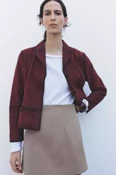 Мини - юбка ZARA, серый