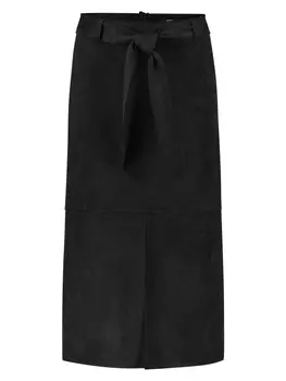 Мини-юбка Zero Midi Velourslederoptik, цвет black beauty