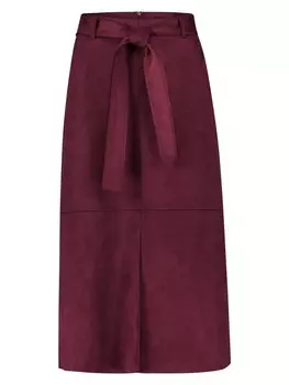 Мини-юбка Zero Midi Velourslederoptik, цвет port royale