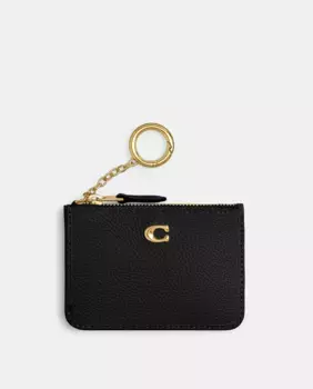 Мини-узкий держатель для удостоверений личности Coach, черный