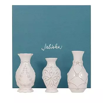 Мини-вазы Juliska Jardins Du Monde, белые, 3 шт, белый