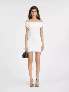 Мини-вязаное платье maille Noiva Jacquemus, белый