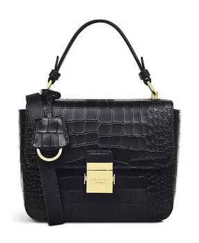 Мини-захват с клапаном Hanley Close из искусственной кожи крокодила Radley London, черный