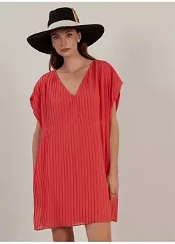 Мини-женское платье с V-образным вырезом Yargc